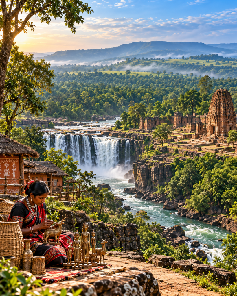 Chitrakote Falls and Bastar landscape in Chhattisgarh
